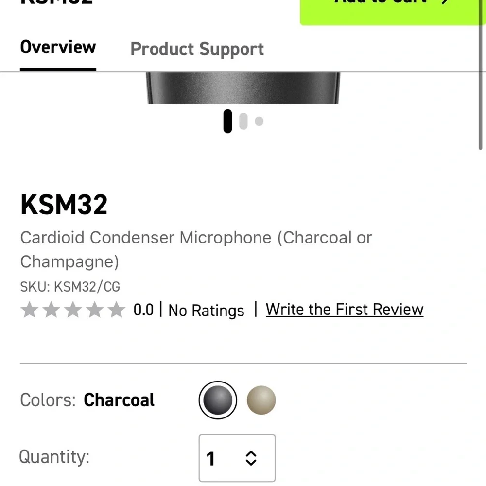 Shure KSM32 Condenser Microphone